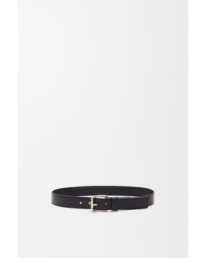 Loewe Cinturón Roller Curve En Elegante Piel De Cuero Brillantesize Hombre - Blanco