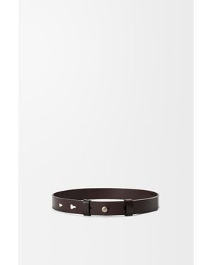 Loewe Cinturón Pebble En Piel De Cuero Lisasize Hombre - Blanco