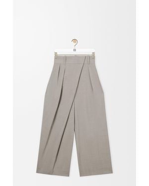 Loewe Cropped Wrap Trousers - White