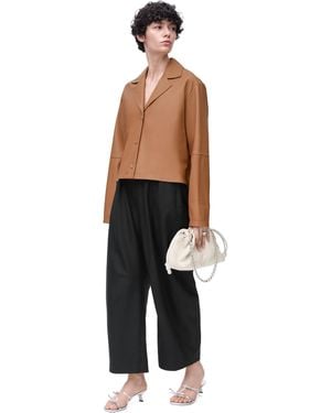 Loewe Luxury Pyjama Blouse In Nappa Lambskin - Black