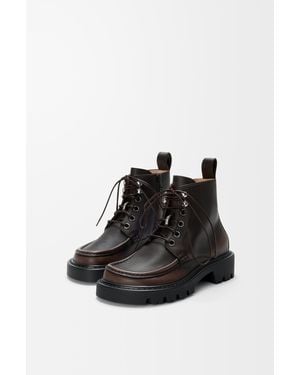 Loewe Sierra Combat Ankle Boot - Black