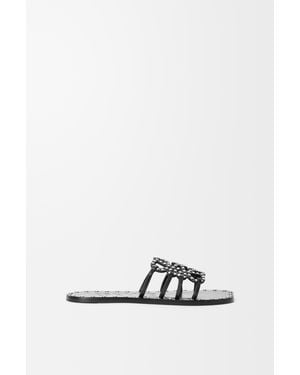 Loewe Petal Anagram Slide - White