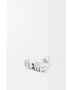 Loewe Graphic Single Earring In Sterling Silver - White