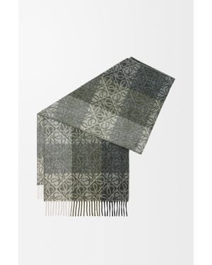 Loewe Bufanda Anagram En Lana Y Cashmere Mujer - Gris