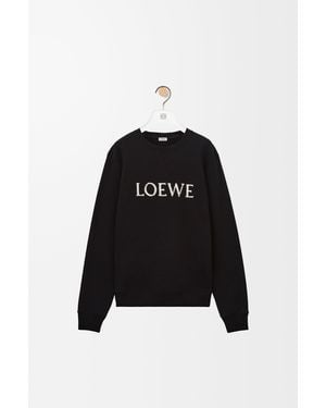 Loewe Luxury Regular Fit Sweatshirt In Cotton - Black