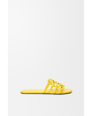Loewe X Paula's Ibiza Leather Petal Anagram Slides - Yellow