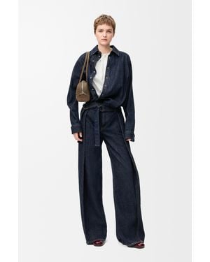Loewe Draped Denim Skirt - Blue