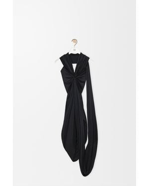 Loewe Draped Asymmetric Maxi Dress - Black