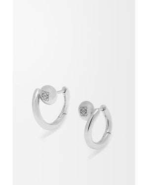 Loewe Minipendientes De Aro Anagram Pebble En Plata De Ley Mujer - Gris
