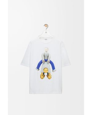 Loewe Loose Fit T-shirt In Cotton - White