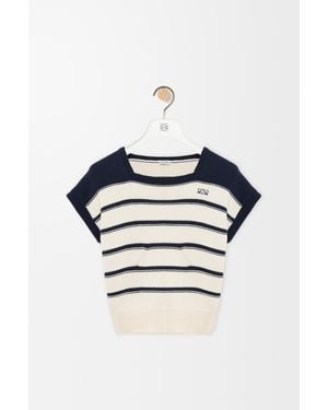 Loewe Jersey Sin Mangas En Algodón Y Lana Mujer - Azul