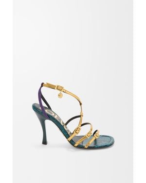 Loewe Sandalia New Comic En Mezcla De Pieles Mujer - Blanco