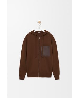 Loewe Zip-Up Hoodie - Brown