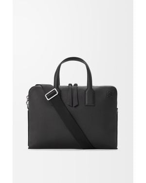 Loewe Luxury Goya Thin Briefcase In Soft Grained Calfskin - Black