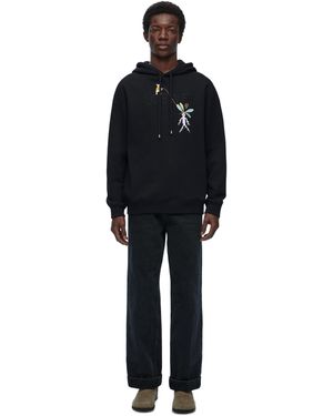 Loewe Luxury Relaxed Fit Hoodie In Cotton - Black