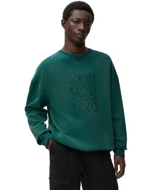 Loewe Luxury Regular Fit Sweatshirt In Cotton - Green