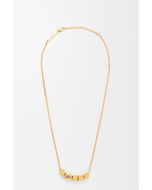 Loewe Pebble Cube Necklace - White