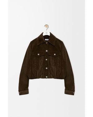 Loewe Chaqueta En Pana De Algodón Mujer - Marrón