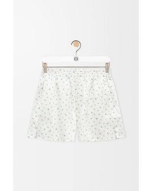 Loewe Shorts In Silk - Natural