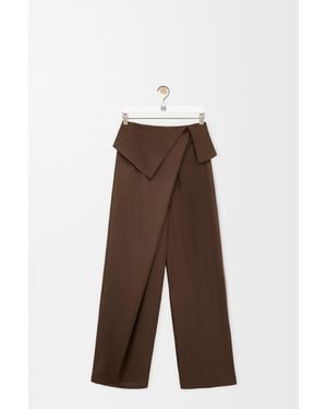 Loewe Draped Trousers - Brown