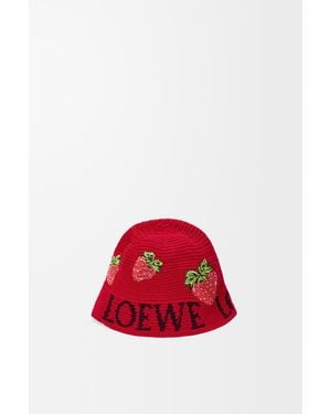 Loewe Strawberry Bucket Hat - Red