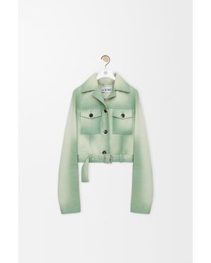 Loewe Cropped Jacket - Green
