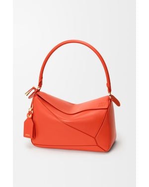Loewe Medium Puzzle Featherlight Bag - Red