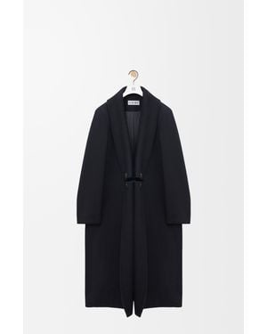 Loewe Luxury Coat In Wool And Cashmere - Blue
