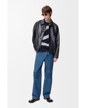 Loewe Anagram Baggy Jeans - Blue