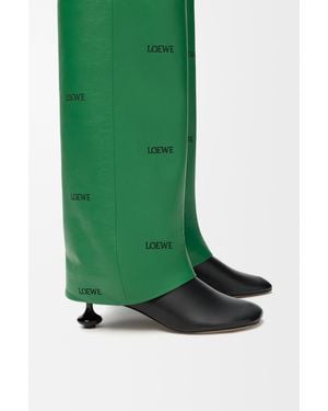Loewe Toy Sculpted-heel Leather Heeled Mules - Black