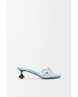 Loewe Toy Crystal Flowers Sandal - White
