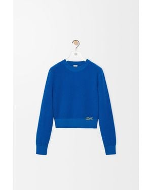 Loewe Jersey En Lana Mujer - Azul