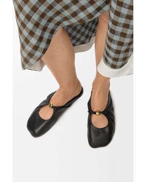 Loewe Pebble Soft Mule - Black