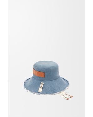 Loewe X Paula's Ibiza Fisherman Frayed Hat - Blue