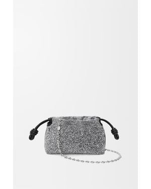 Loewe Bolso Flamenco Purse Mini En Piel Napa De Cordero Y Cuentas Mujer - Gris