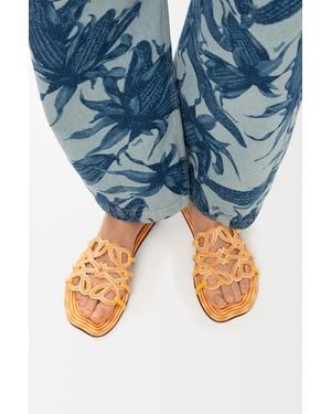 Loewe Petal Anagram Slide - Blue