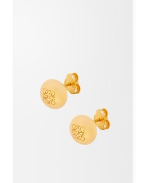 Loewe "Anagram Pebble" Earrings - Metallic