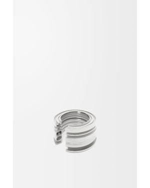 Loewe Graphic Ring In Sterling Silver - White