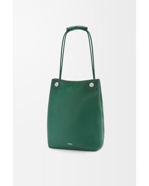 Loewe Pebble Hobo In Supple Grained Calfskin - Green