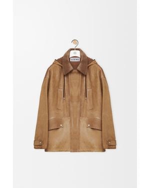 Loewe Short Parka - Brown