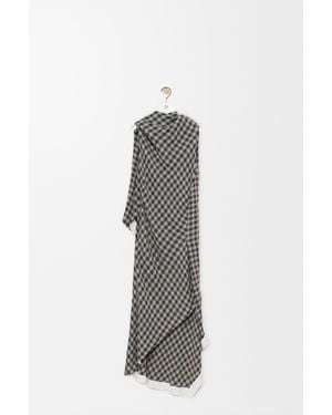 Loewe Vestido En Mezcla De Viscosa Y Lino Mujer - Blanco