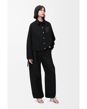 Loewe Wool-Cashmere Workwear Jacket - Black