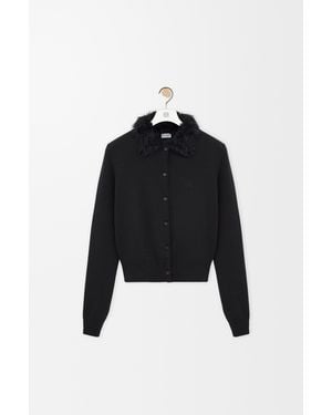 Loewe Cárdigan En Lana Mujer - Negro