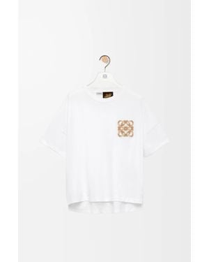 Loewe Paula's Ibiza Bouclé-Appliquéd Cotton-Jersey T-Shirt - White