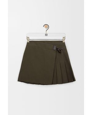 Loewe Pleated Mini Skirt - Natural