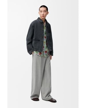 Loewe Luxury Workwear Jacket In Denim - Blue