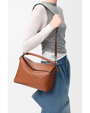 Loewe Medium Puzzle Edge Bag - Natural