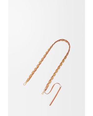 Loewe Correa Fina Trenzada En Piel De Cuero Mujer - Blanco