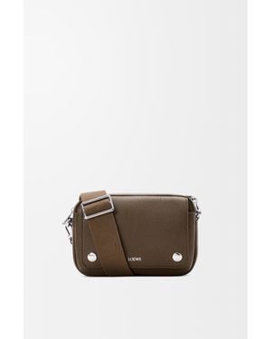 Loewe Small Pebble Messenger Bag - Brown