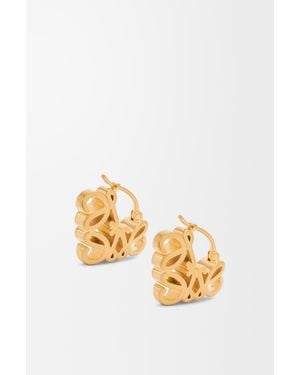Loewe Anagram Bombé Hoop Earrings Mujer - Metallic